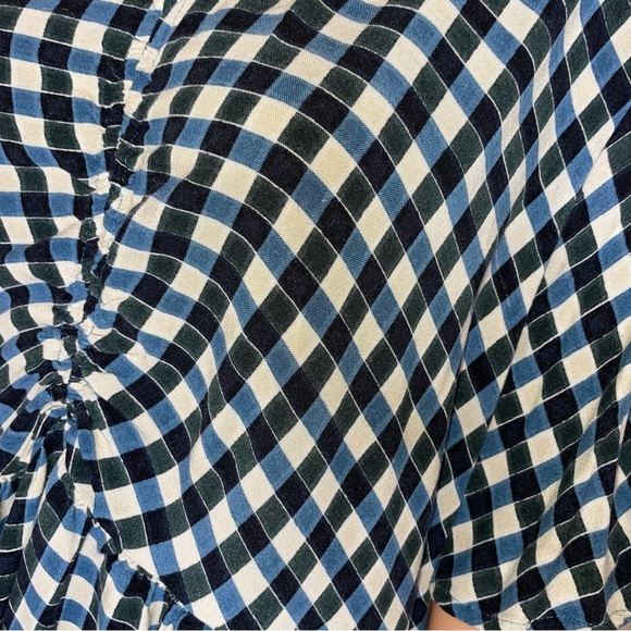 Ava & Viv dress blue & Navy checkered baby doll style dress tiered plus SZ 3X - Picture 8 of 10